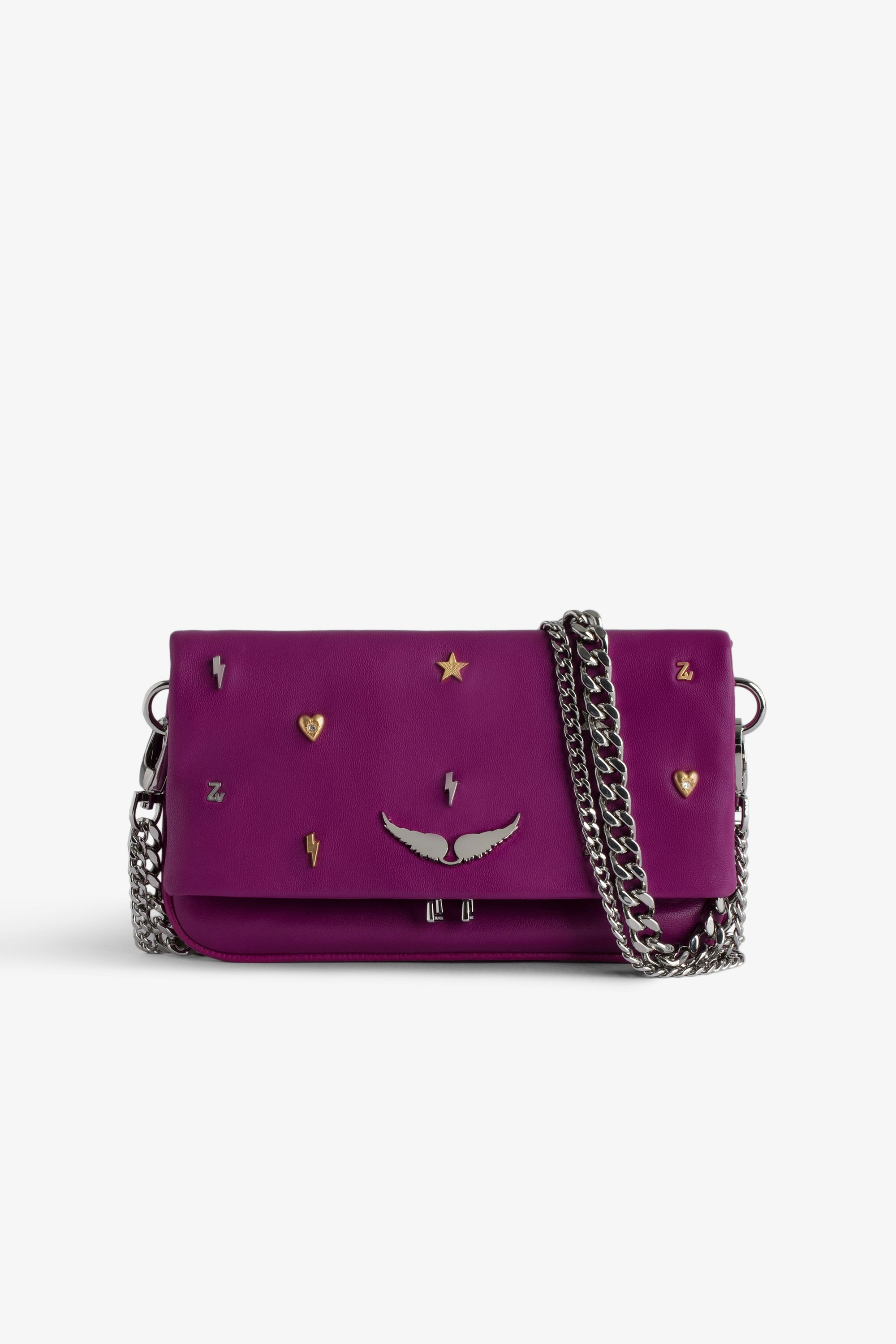 Rock Nano Lucky Charms Clutch Mini Bag Purple Women Zadig Voltaire