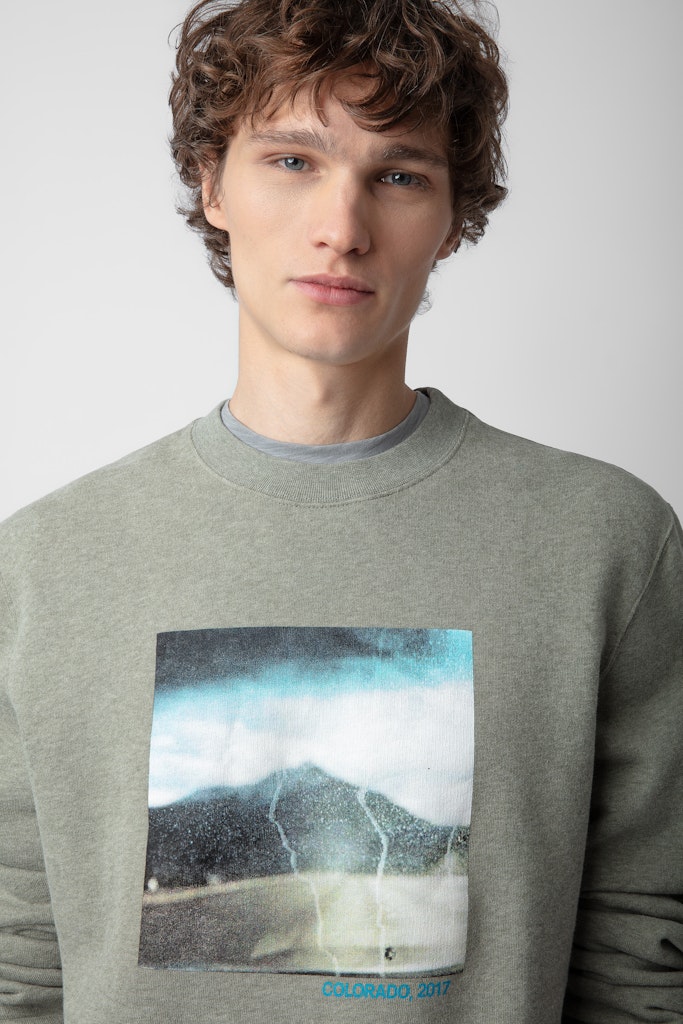 Shop Zadig & Voltaire Simba Photoprint Sweatshirt In Trellis