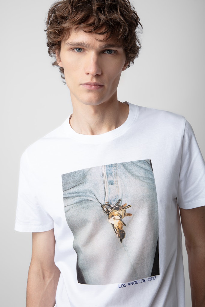 Shop Zadig & Voltaire Tommy Photoprint T-shirt In Blanc