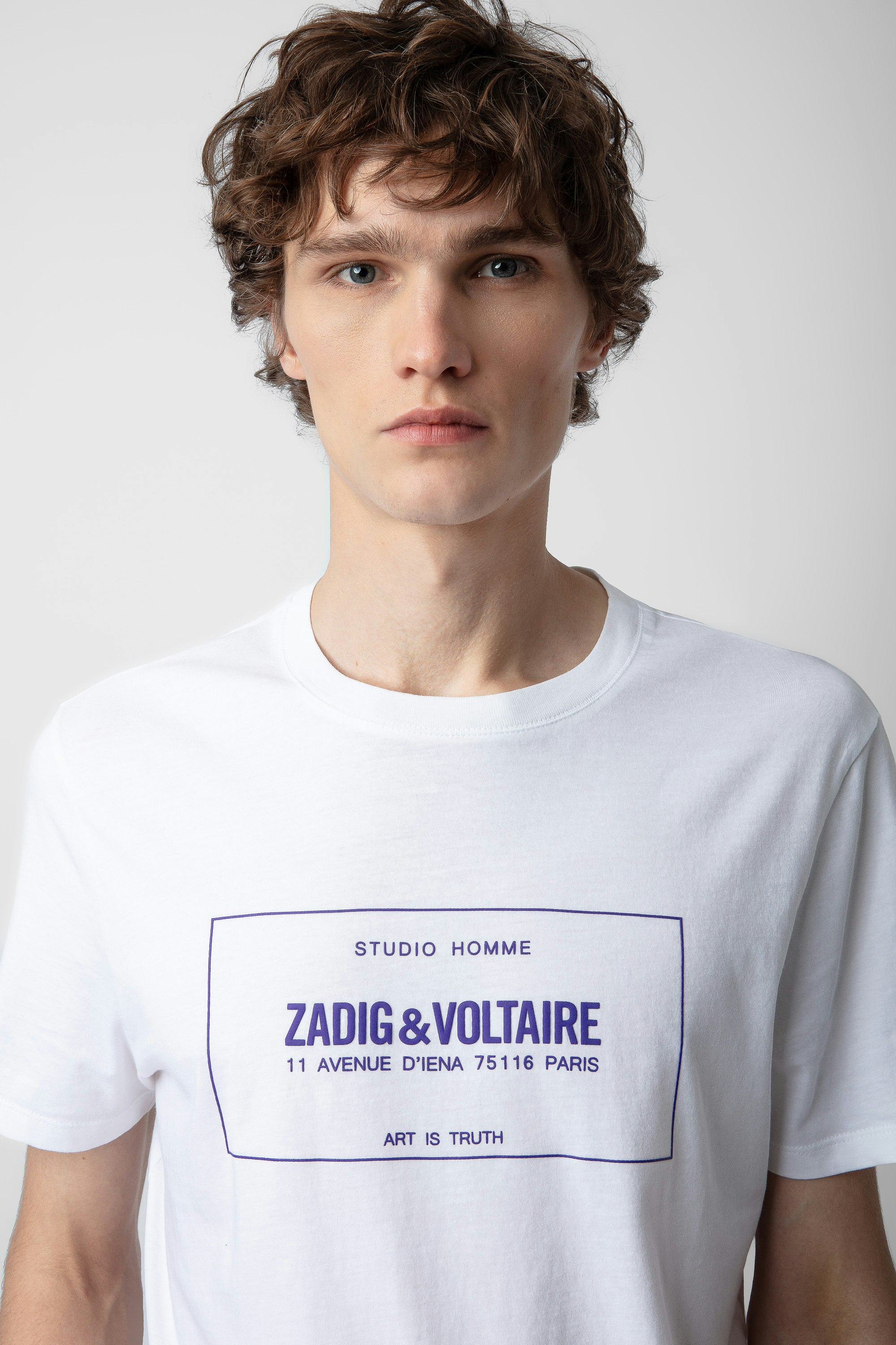 Zadig Voltaire Logo print Short sleeve T shirt In Wit ModeSens