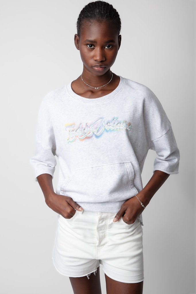Shop Zadig & Voltaire Kaly Sweatshirt In Gris Chine Clair