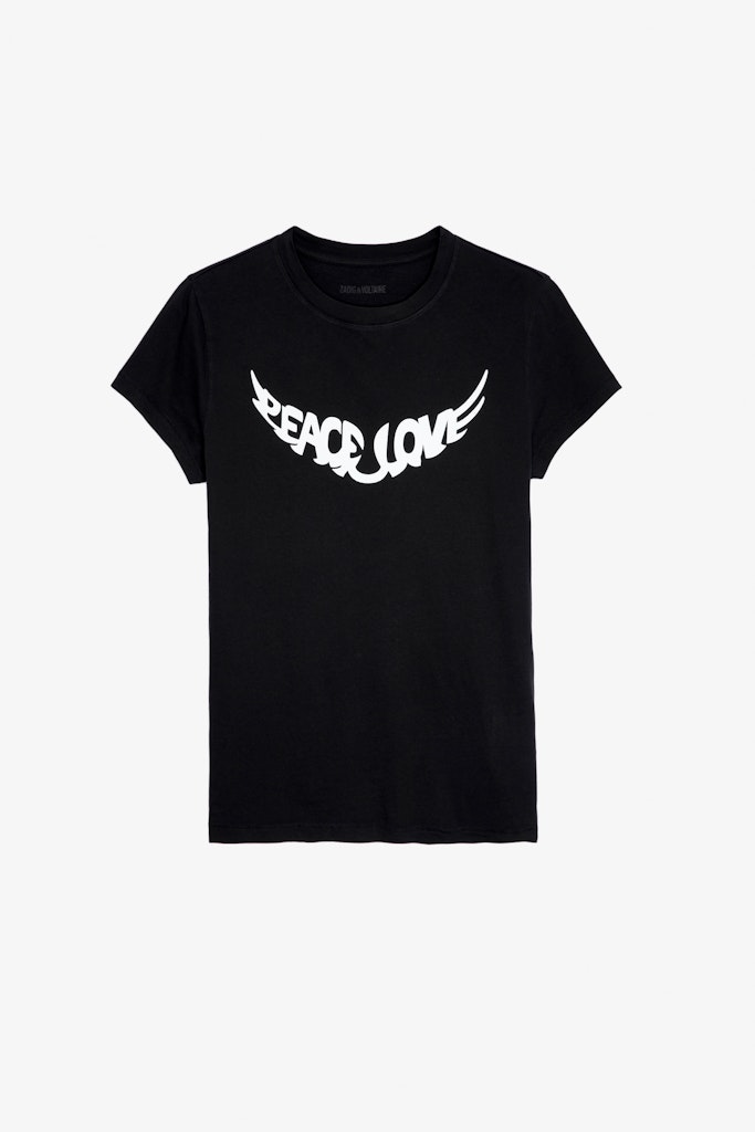 Shop Zadig & Voltaire Walk Peace & Love T-shirt In Black
