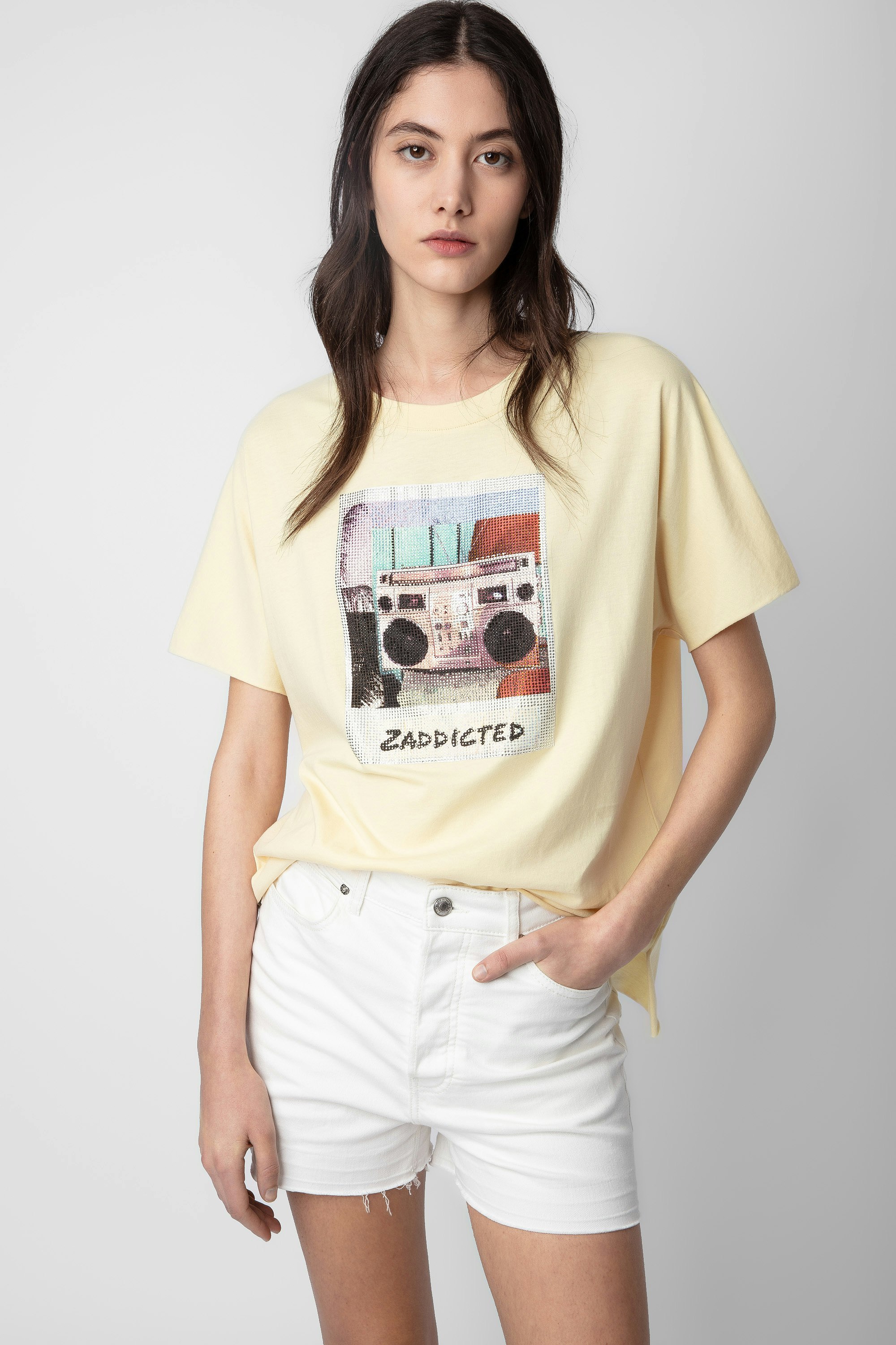 T-shirt Tommer Fotoprint Strass - Zadig & Voltaire