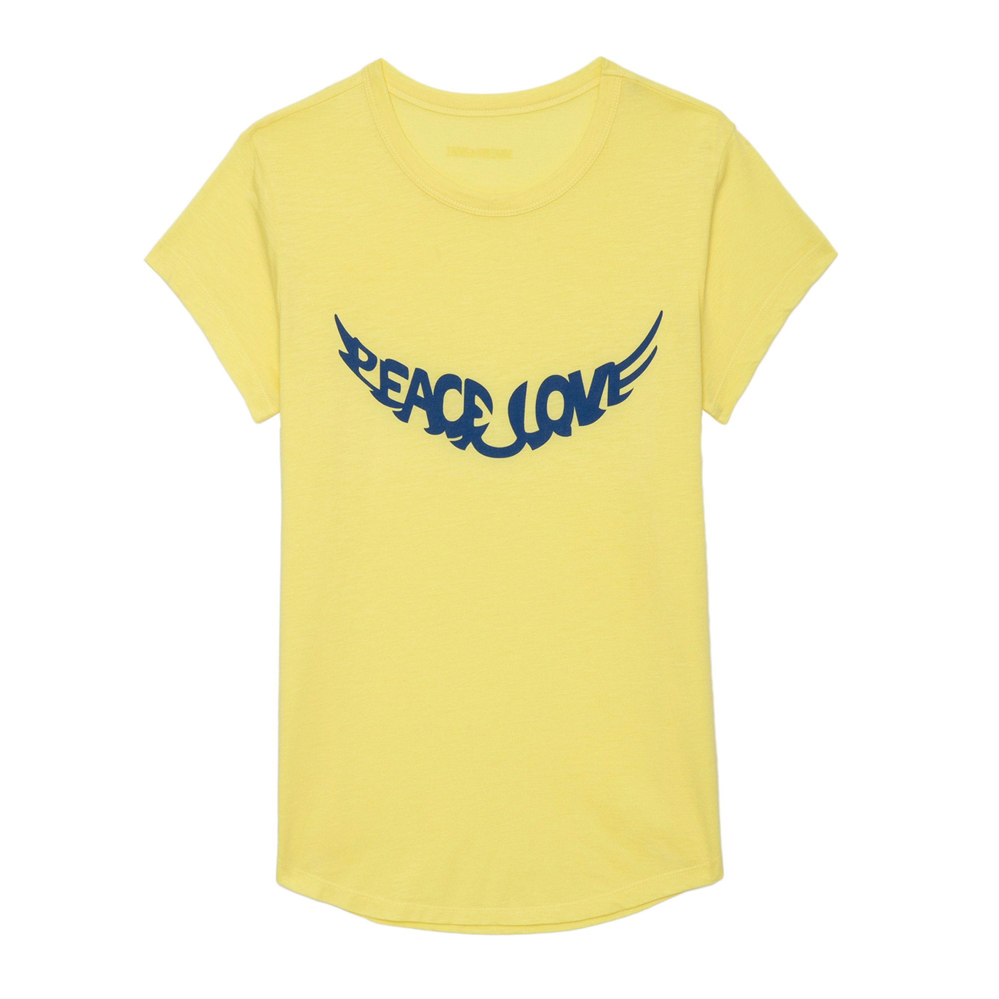 Zadig & Voltaire Woop Peace & Love Wings T-shirt In Yellow