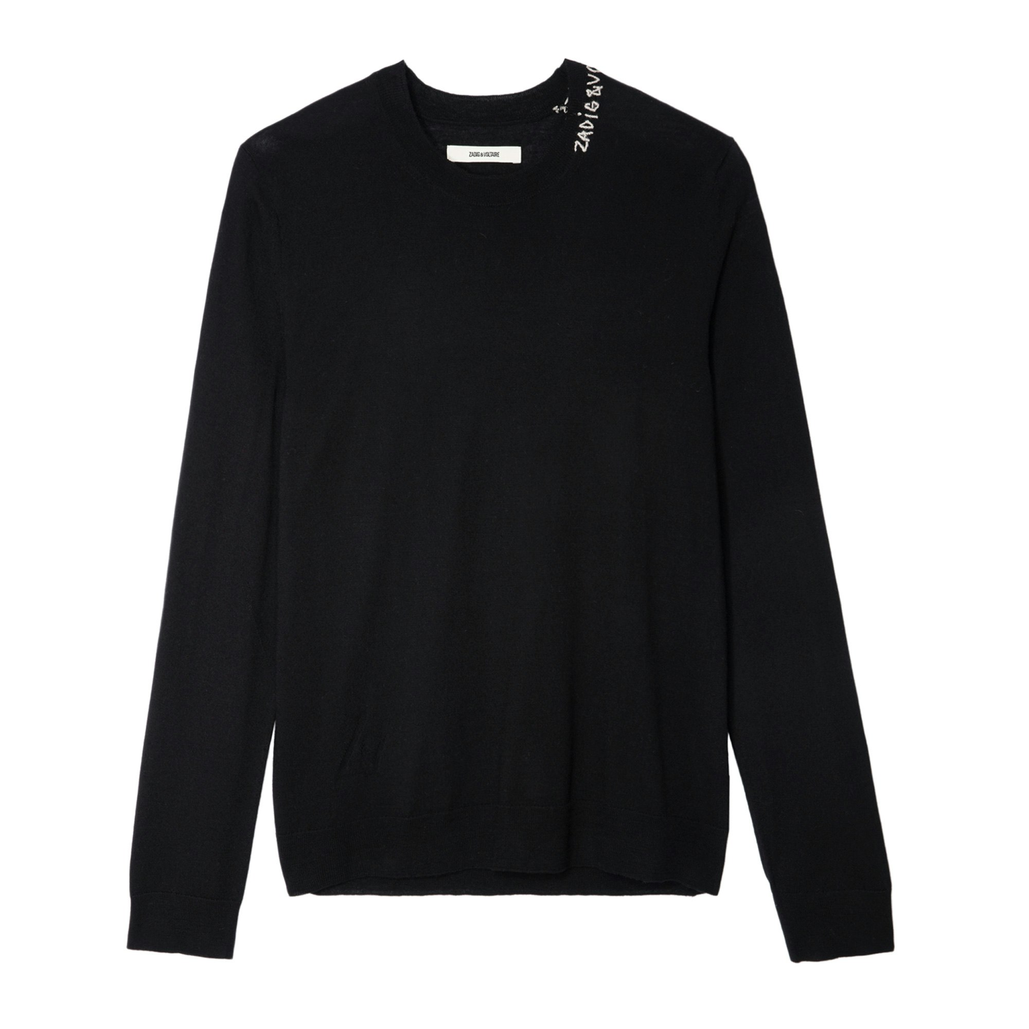 Shop Zadig & Voltaire Kennedy Sweater 100% Merino Wool In Schwarz