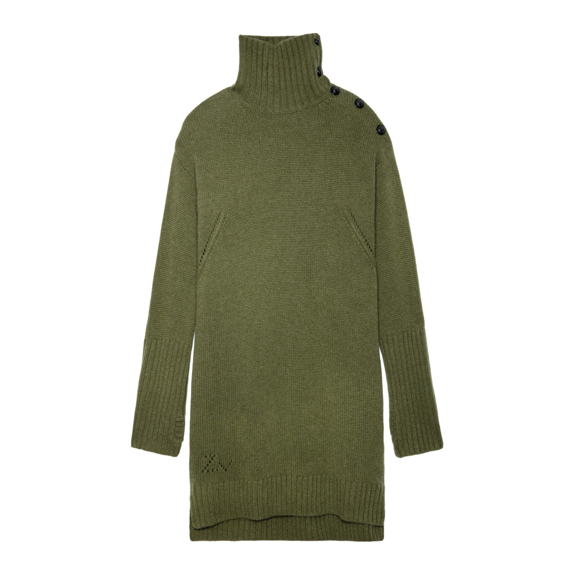 Zadig & Voltaire Robe Almira Cachemire Dark Olive