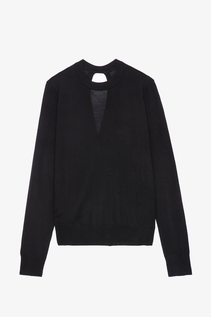 Shop Zadig & Voltaire Emma Jumper 100% Merino Wool In Schwarz