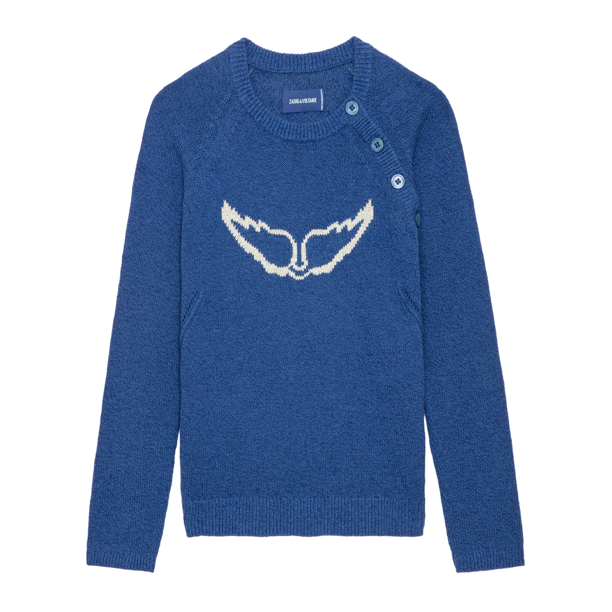 Zadig & Voltaire Pullover Regliss Wings In Blue