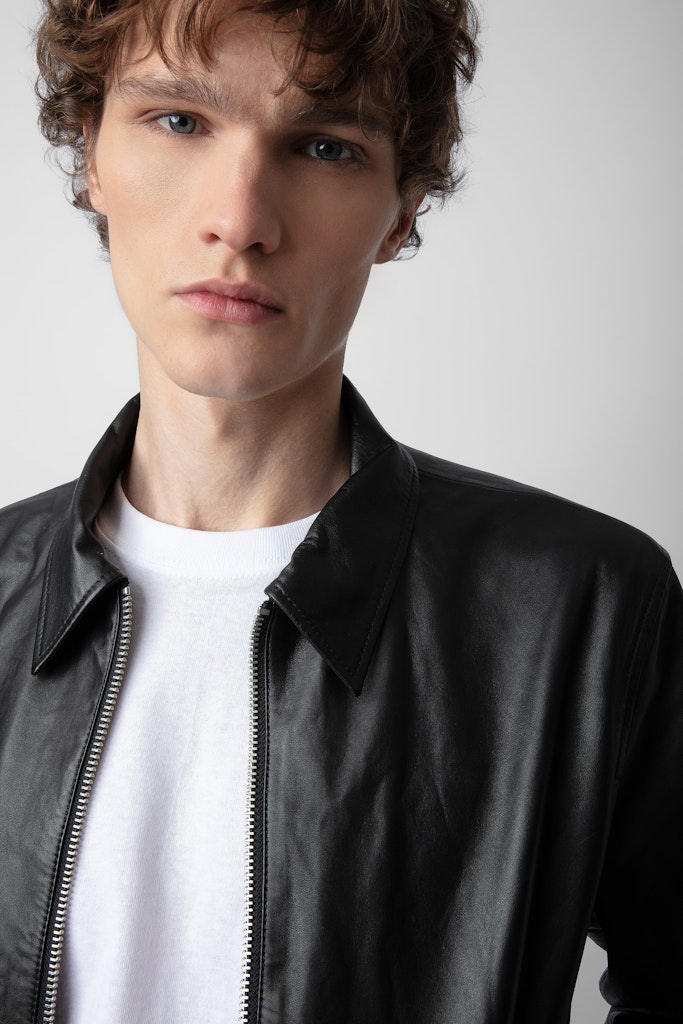 Shop Zadig & Voltaire Mate Leather Jacket In Schwarz