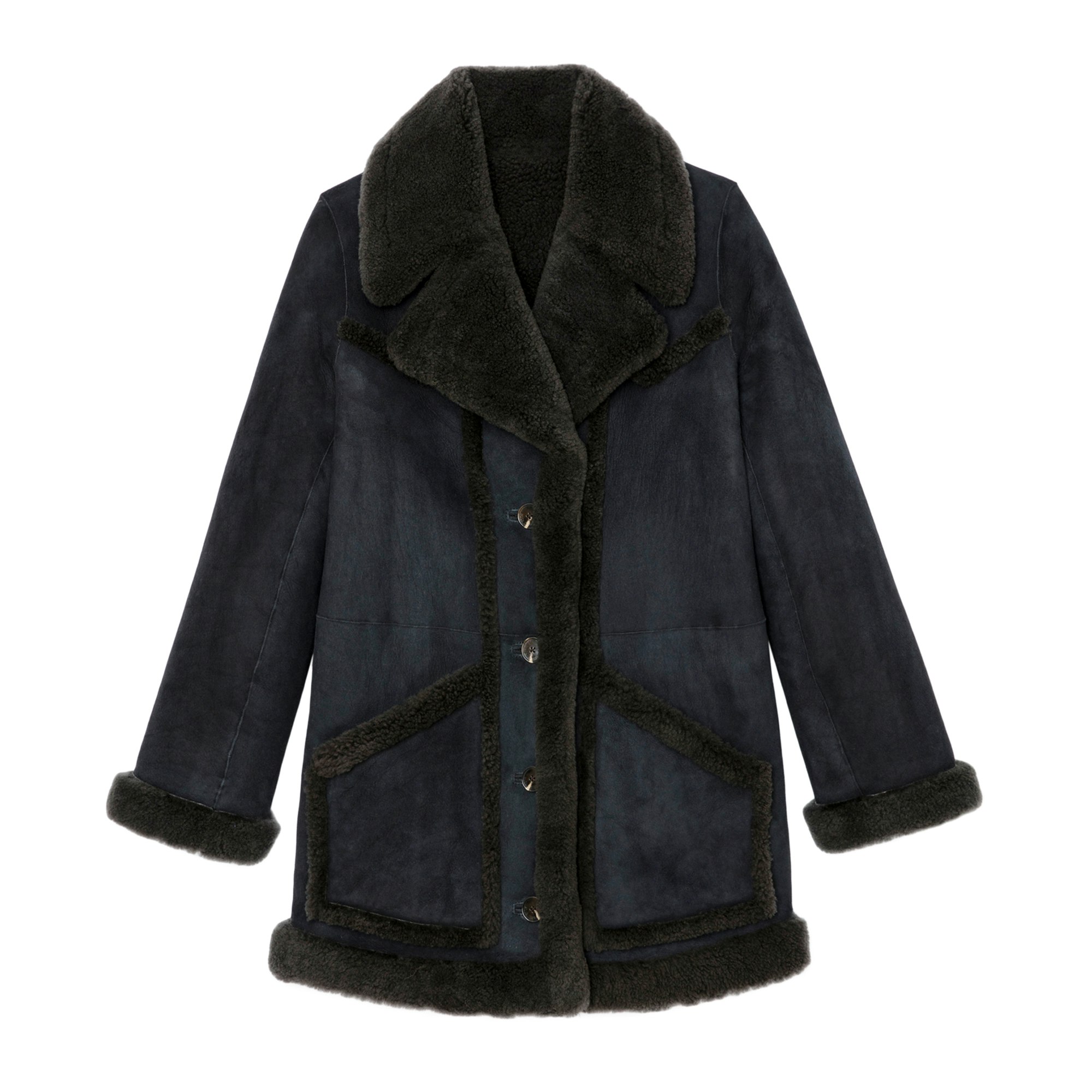ZADIG & VOLTAIRE MANTEL LAURY SHEARLING