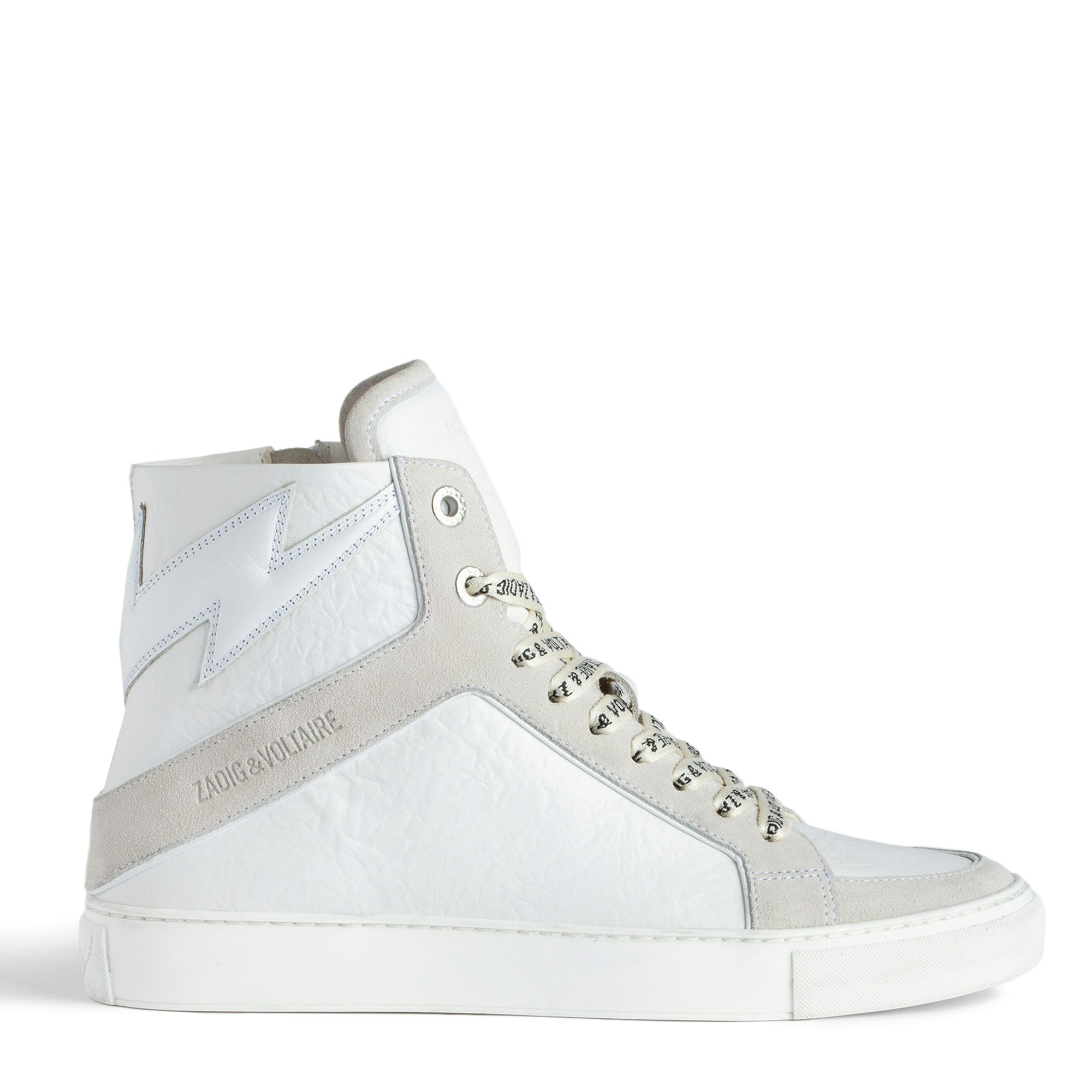 Zadig & Voltaire ZV1747 High Flash High-Top Crinkled Sneakers