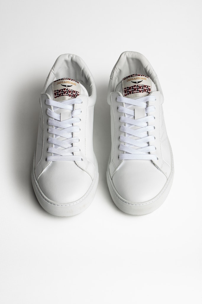 Shop Zadig & Voltaire Sneakers Zv1747 Flash Leder In White