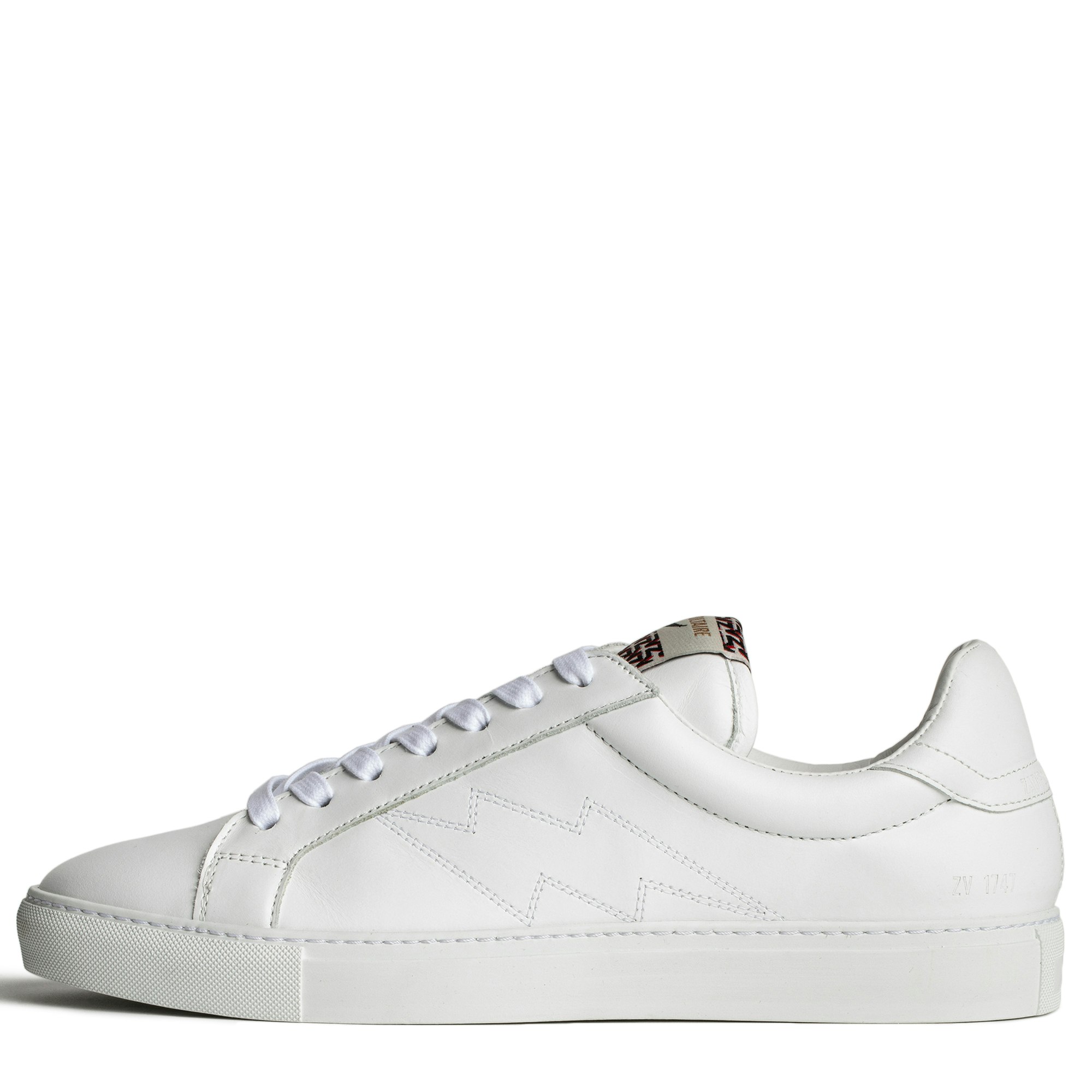 Shop Zadig & Voltaire Sneakers Zv1747 Flash Leder In White