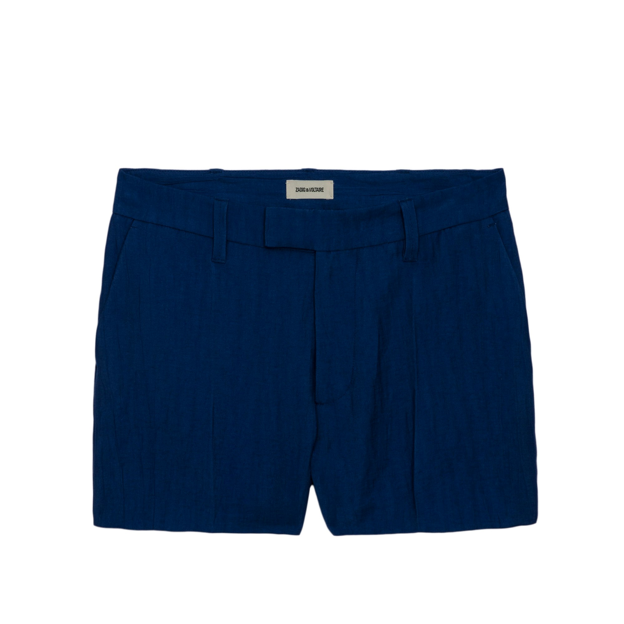 Zadig & Voltaire Please Linen Shorts In Blue