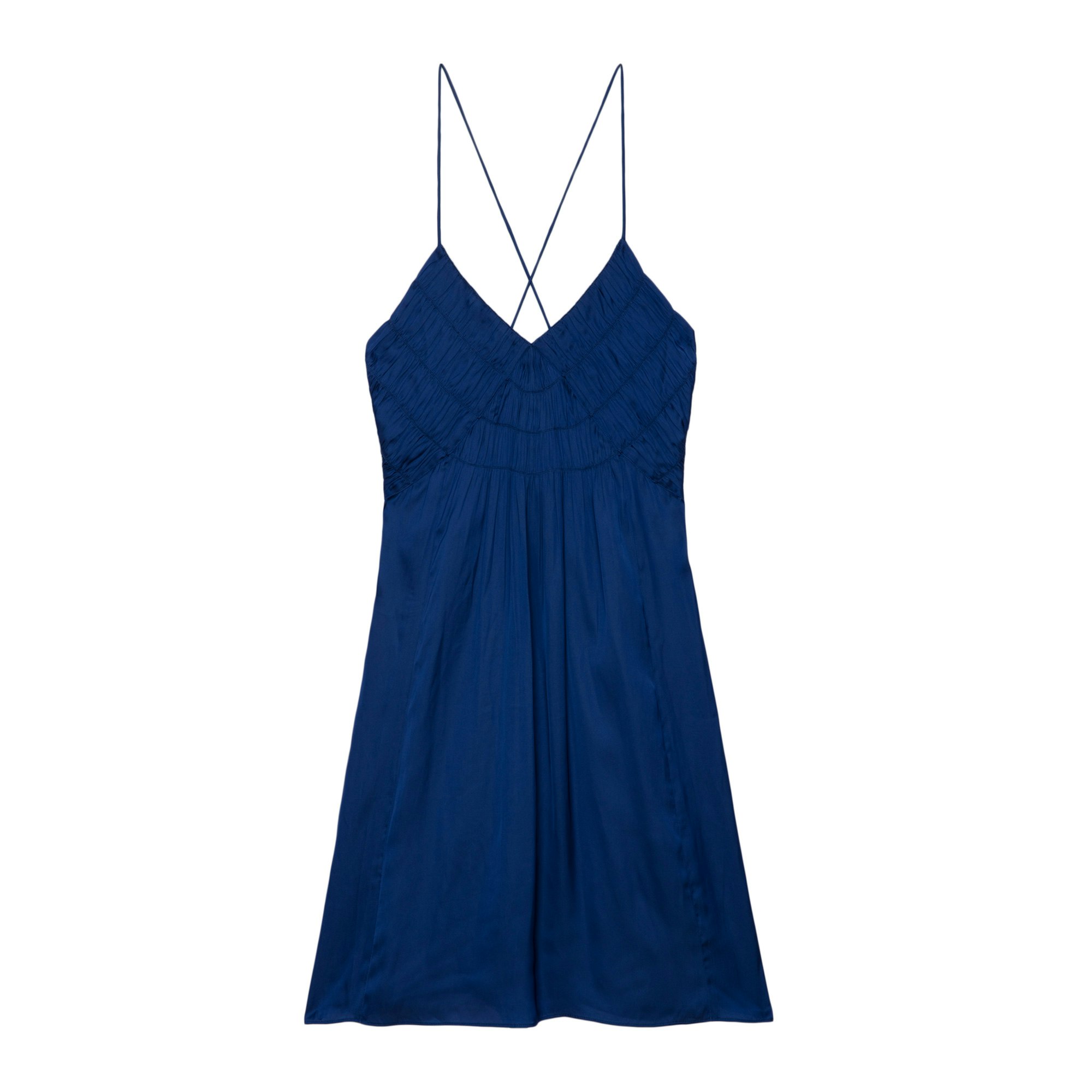 Zadig & Voltaire Rayonna Satin Dress In Blue