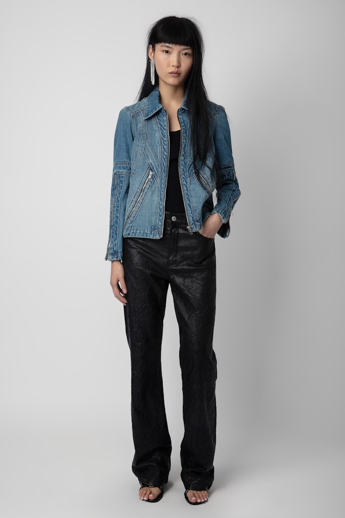 Zadig & Voltaire Bons Denim Jacket In Light Blue