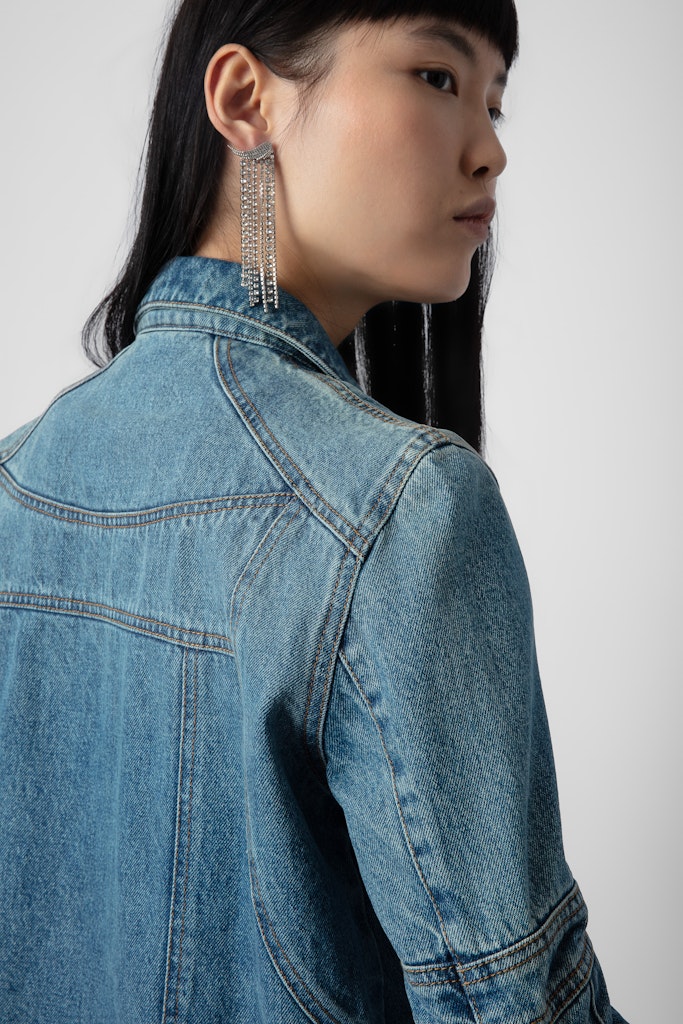 Zadig & Voltaire Bons Denim Jacket In Light Blue