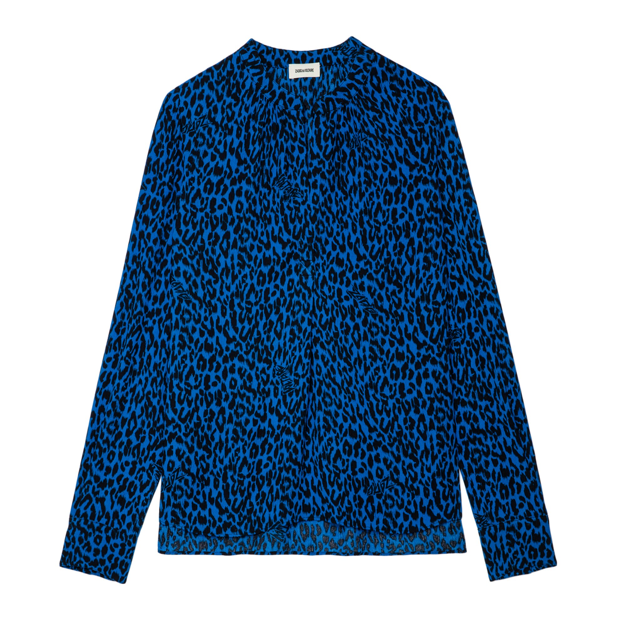 Zadig & Voltaire – Blouse léopard bleue à manches longues femme à 195 € chez Zadig & Voltaire