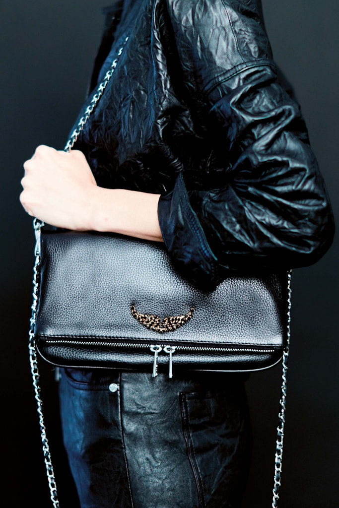 Shop Zadig & Voltaire Swing Your Wings Strass Charm In Schwarz