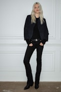 Verys Creased Suede Jacket - Women’s navy blue creased suede jacket