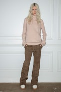Pull Ginni Cachemire - Pull en cachemire rose blush muni d'un col roulé et orné de patchs étoiles aux coudes femme