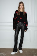 Markus Stars Cashmere Jumper - Women's knit jumper with contrasting star motifs