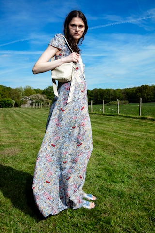 Baby Jane Bag - Leather bag with studded shoulder strap and debossed wing signature.