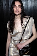 Ritmic Satin Dress - Sleeveless mid-length draped satin dress.