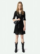 Memphisa Dress - Short dress with pointelle detail.