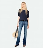 Ella T-shirt - Short-sleeved T-shirt with open back and drawstring with wing charms.