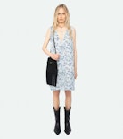 Rimatis Dress - Short printed viscose dress, sleeveless, cord with wings and removable belt.