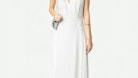 Rapazi Dress 100% Silk - Long wrap dress with lingerie-inspired design in silk jacquard, short sleeves and lace.