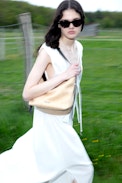 Jane Basket Bag - Basket-effect bag with leather strap and signature wings.