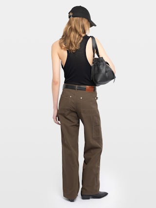 Trousers Perya - Cargo pants in cotton, regular fit with panel detailing and multiple pockets.
