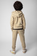 Lemmy Children’s Trousers - Children’s beige cotton joggers