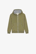 Felpa Hank junior - Cardigan con cappuccio in cotone giallo junior