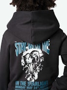 Sweatshirt Sanchi für Jungen - Langärmeliges, schwarzes Kapuzen-Sweatshirt aus Baumwoll-Molton mit Fotoprint für Jungen.