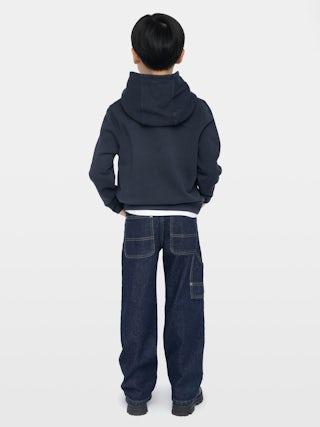 Sanchi Boy's Sweatshirt - Hooded sweatshirt with printed and embroidered "Voltaire Rock" logo on the front.
