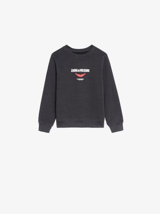 Simba Boy's Sweatshirt - Cotton sweatshirt with printed "Zadig&Voltaire" logo.