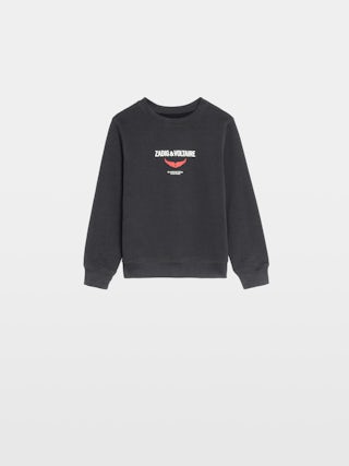 Simba Boy's Sweatshirt - Cotton sweatshirt with printed "Zadig&Voltaire" logo.