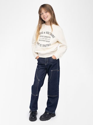 Simba Boy's Sweatshirt - Cotton sweatshirt with printed crest logo.