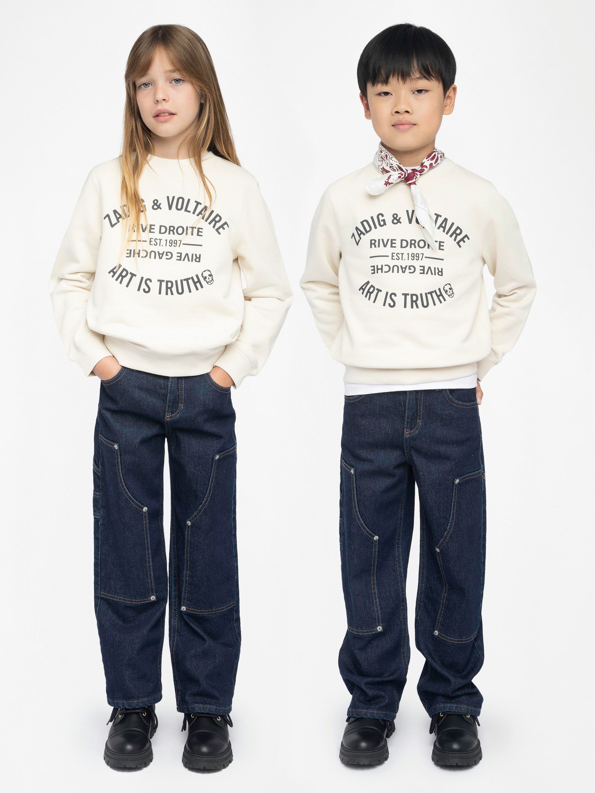 Simba Boy's Sweatshirt - Cotton sweatshirt with printed crest logo.