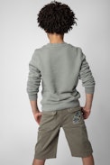Felpa Simba Junior - Felpa in cotone kaki con motivo Core Cho - Junior