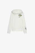 Alvin Kids' Hoodie - Kids' beige cotton hoodie with photoprint
