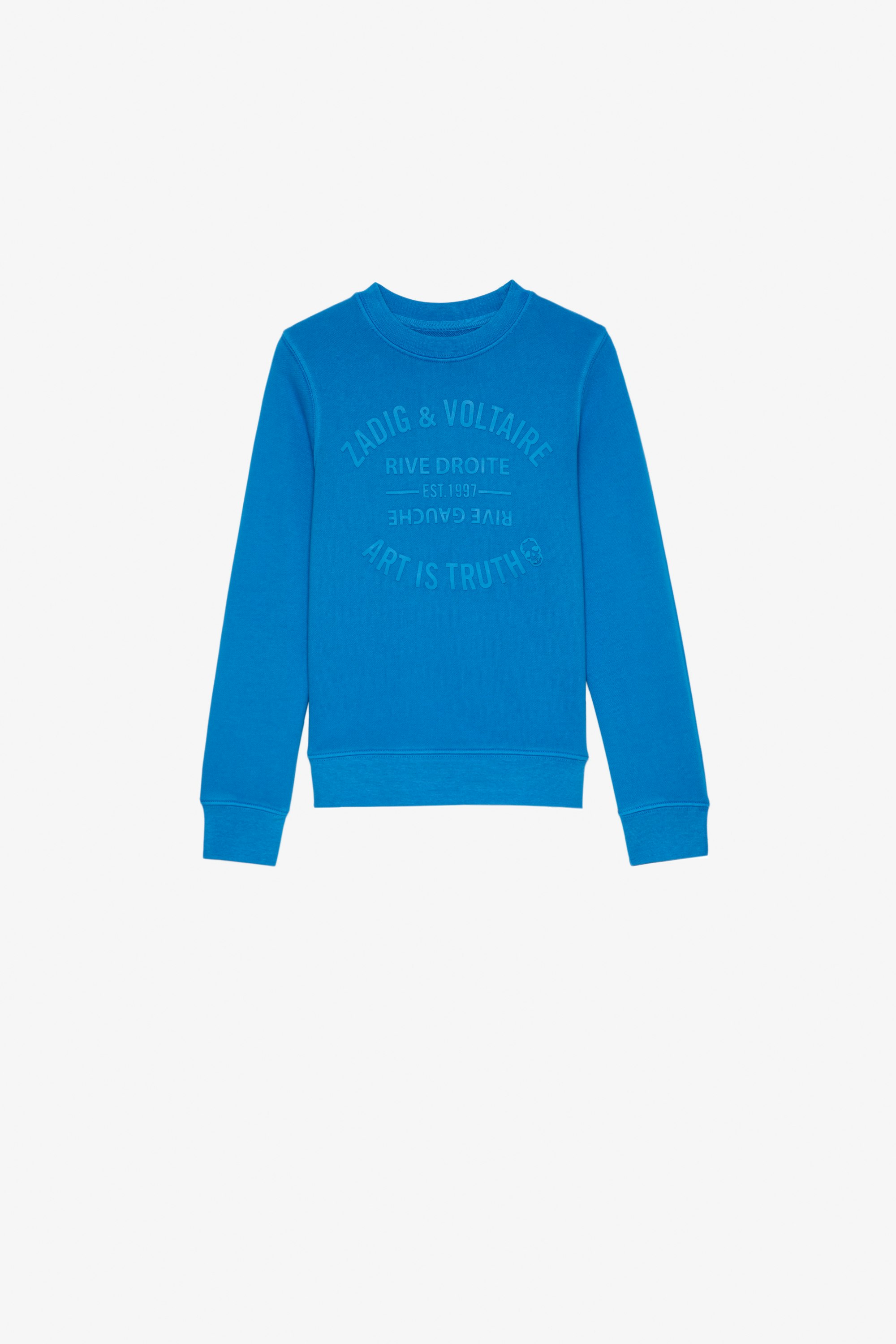 Simba Kids' Sweatshirt Kids’ blue cotton sweatshirt featuring an embroidered Core Cho motif and the brand insignia