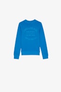 Felpa Simba Junior - Felpa in cotone blu con motivo Core Cho ricamato e stemma - Junior
