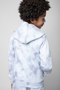 Felpa Ghost Junior - Felpa con zip e cappuccio in cotone bianco stampato tie&dye - Junior