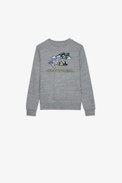 Felpa Simba Junior - Felpa in cotone grigio con motivo Core Cho ricamato - Junior