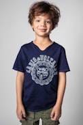 Boxer Children's T-Shirt - Children's cotton t-shirt in blue