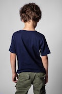 Boxer Children's T-Shirt - Children's cotton t-shirt in blue